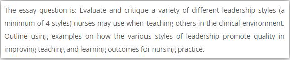 Leadership in nursing